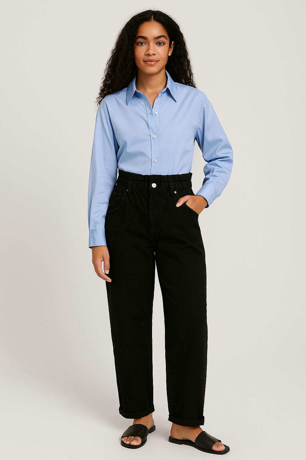 The Black Paperbag Denim Jeans